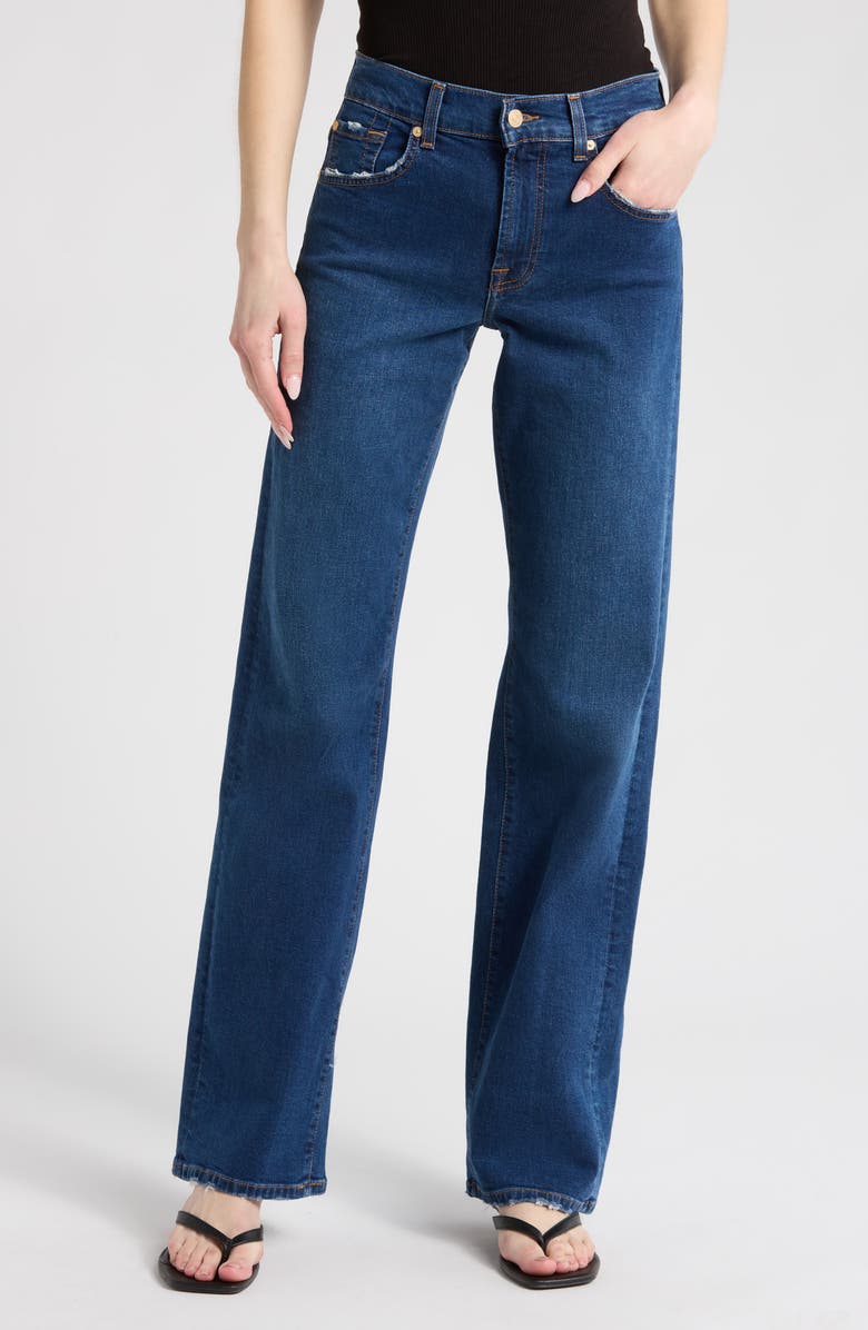 7 For All Mankind Tess Straight Leg Trouser Jeans, Main, color, Long Beach
