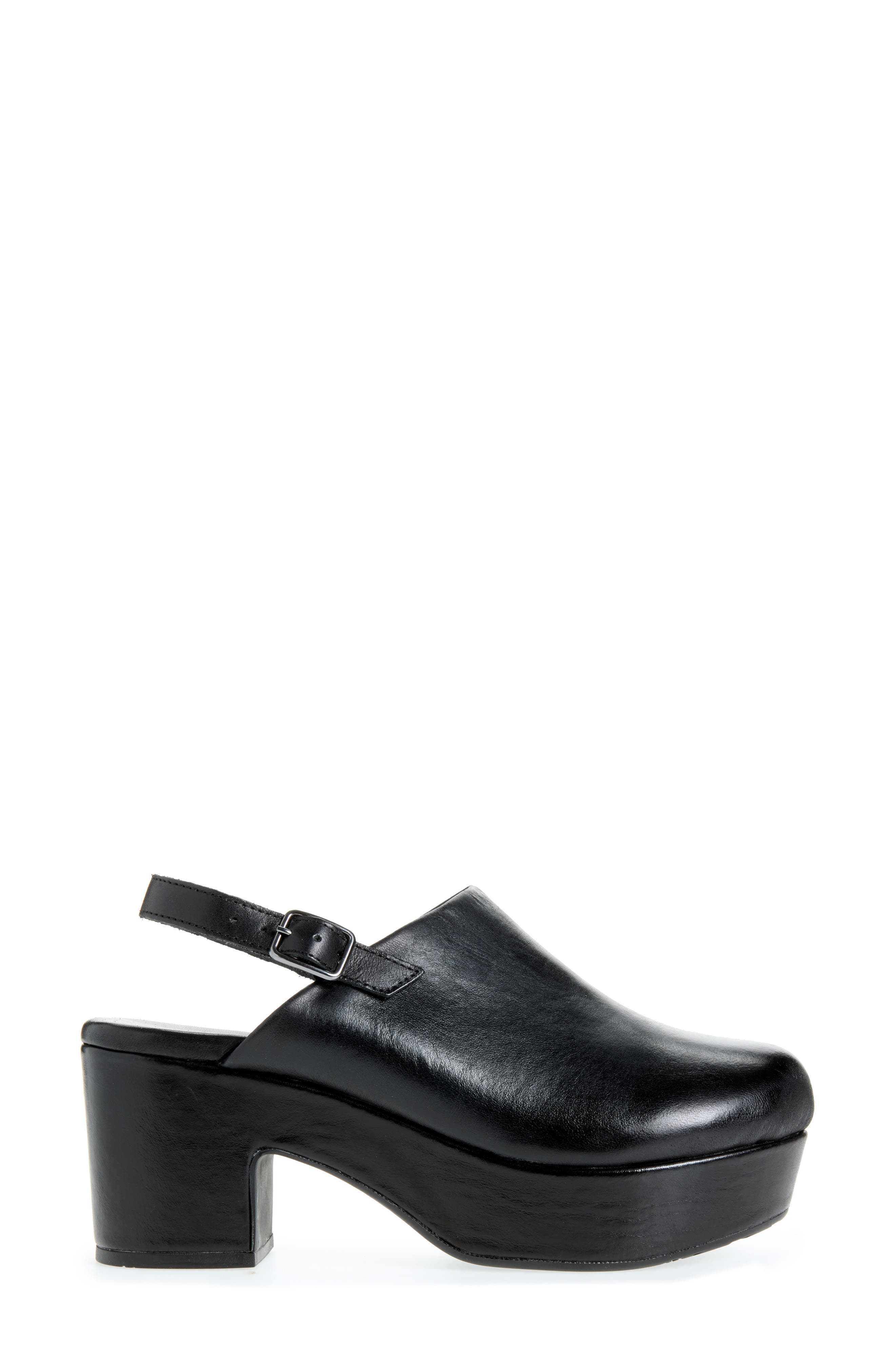 Gana Slingback Platform Mule, Alternate, color, BLACK LEATHER