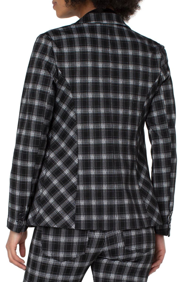 Liverpool Los Angeles Plaid Fitted Blazer, Alternate, color,