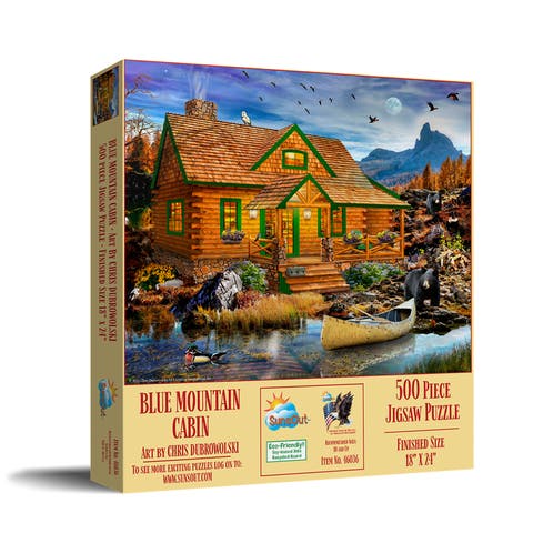 Blue Mountain Cabin 500 piece Jigsaw Puzzle for Adults