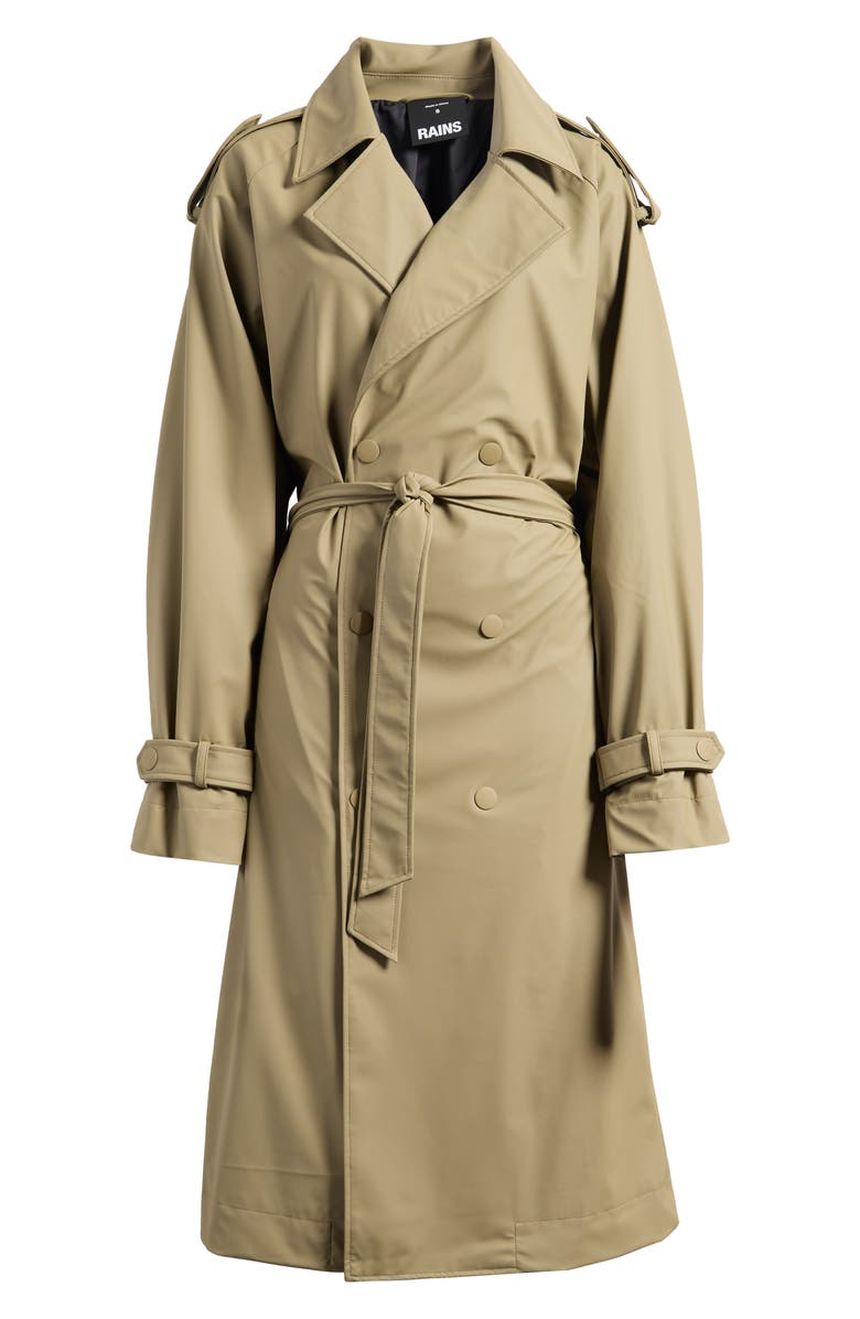 Rains Waterproof Trench Coat, Main, color, Fawn