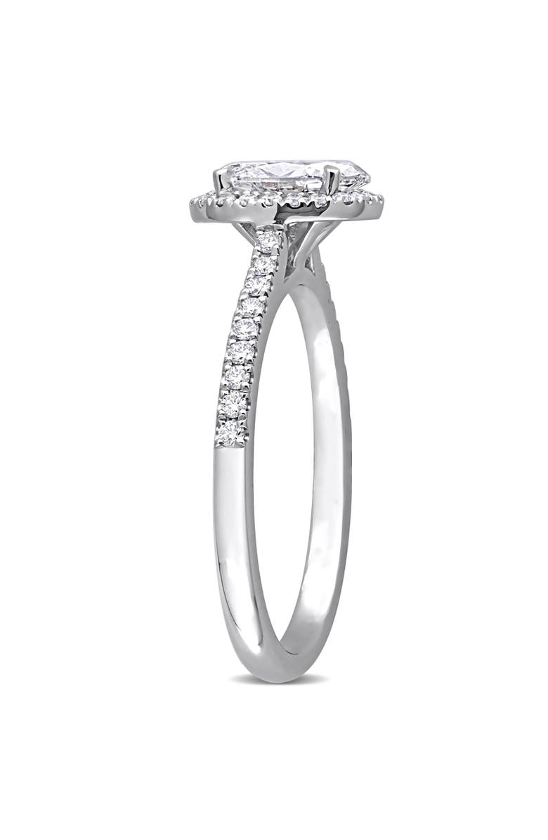 Julianna B. 1 CTW Lab-Grown Diamond Oval Halo Ring 14k, Alternate, color, White Gold