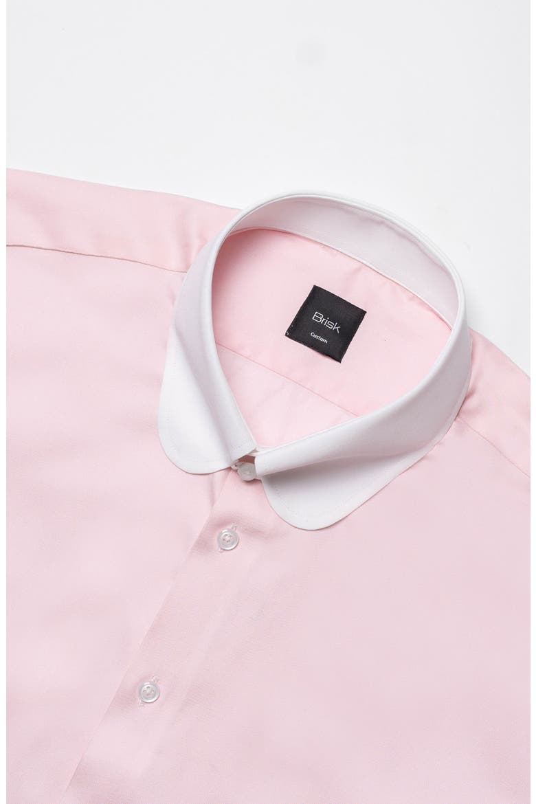 Twill Pima Cotton Collared Shirt, Alternate, color, Light Pink