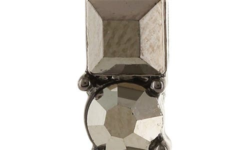 Olivia Welles Stepping Stone Drop Earrings In Gunmetal/grey