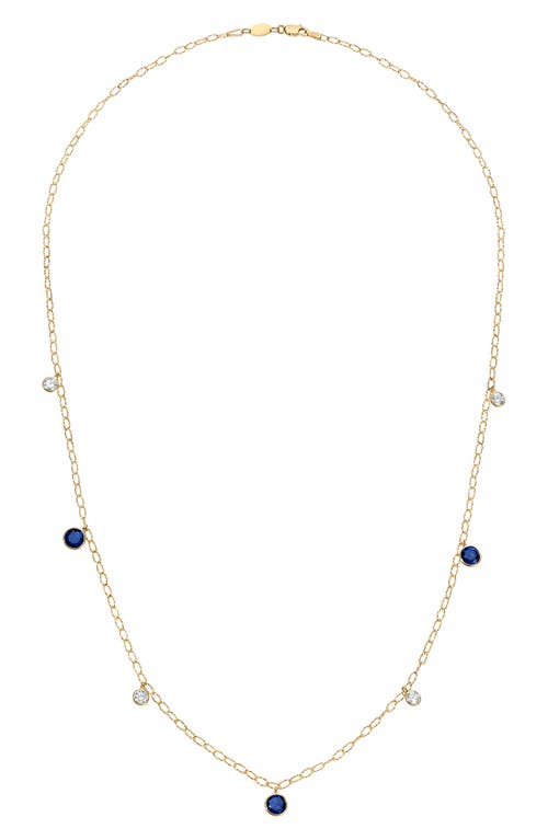 Mindi Mond Ceylon Sapphire & Diamond Tinsel Necklace
