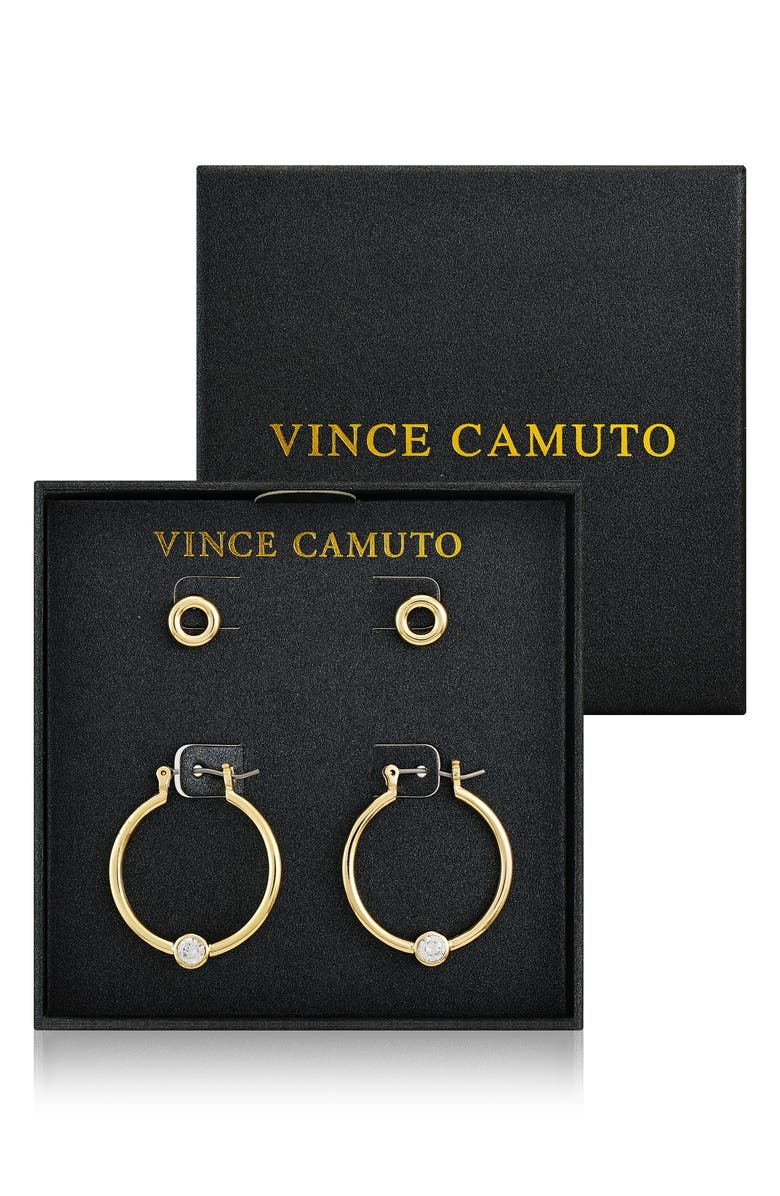 Vince Camuto Set of 2 Assorted Earrings, Alternate, color, Silver
