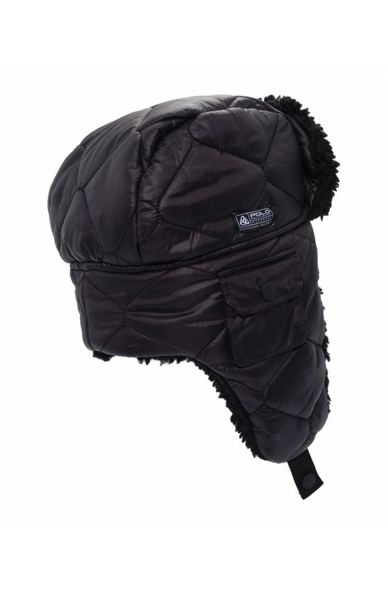 Polo Ralph Lauren Fleece Lined Puffer Hat, Alternate, color, Polo Black