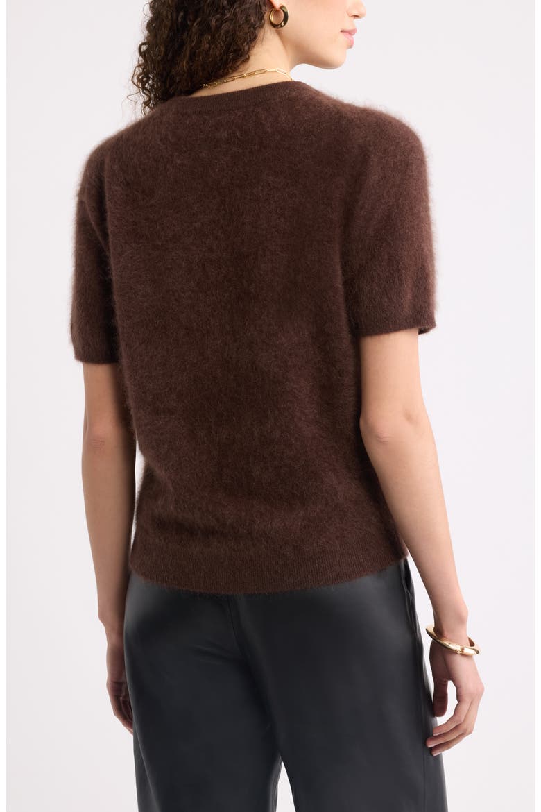 Brushed Cashmere Sweater Tee, Alternate, color, BROWN MOLE