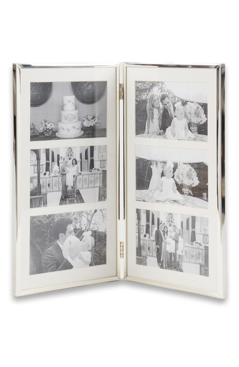 Bey-Berk Collage Picture Frame, Main, color, Silver