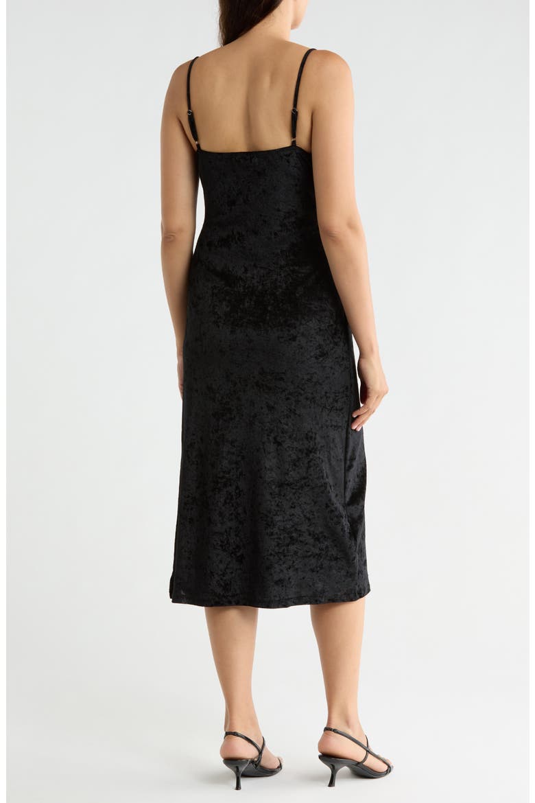 Velvet Midi Slipdress, Alternate, color, BLACK
