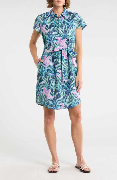 Tommy Bahama Villa Palms Tie Waist Shirtdress