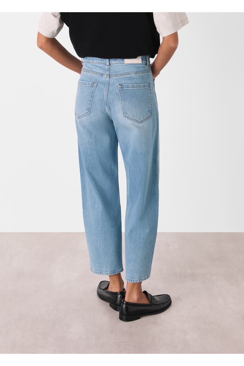 Stretch Barrel Leg Jean, Alternate, color, Light Wash