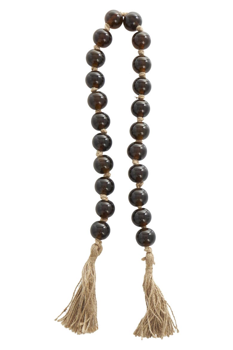 Bohemian Glass Beaded Tassel Garland, Alternate, color, DARK BROWN