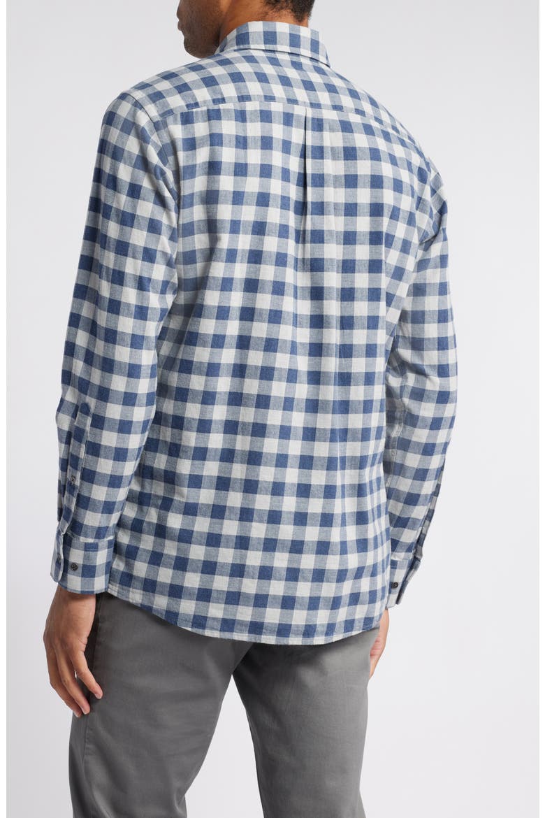 Delta Plaid Button-Up Shirt, Alternate, color, NAVY