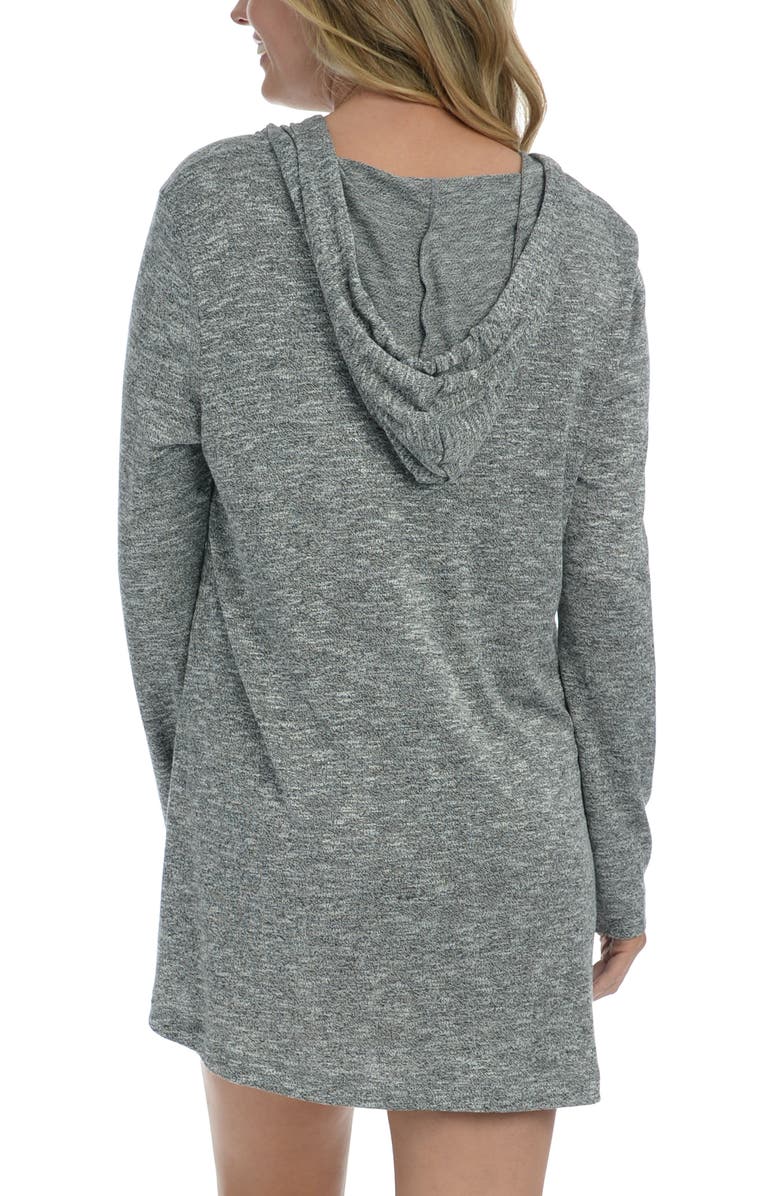 La Blanca Beach Knit Cover-Up Hoodie, Alternate, color, 