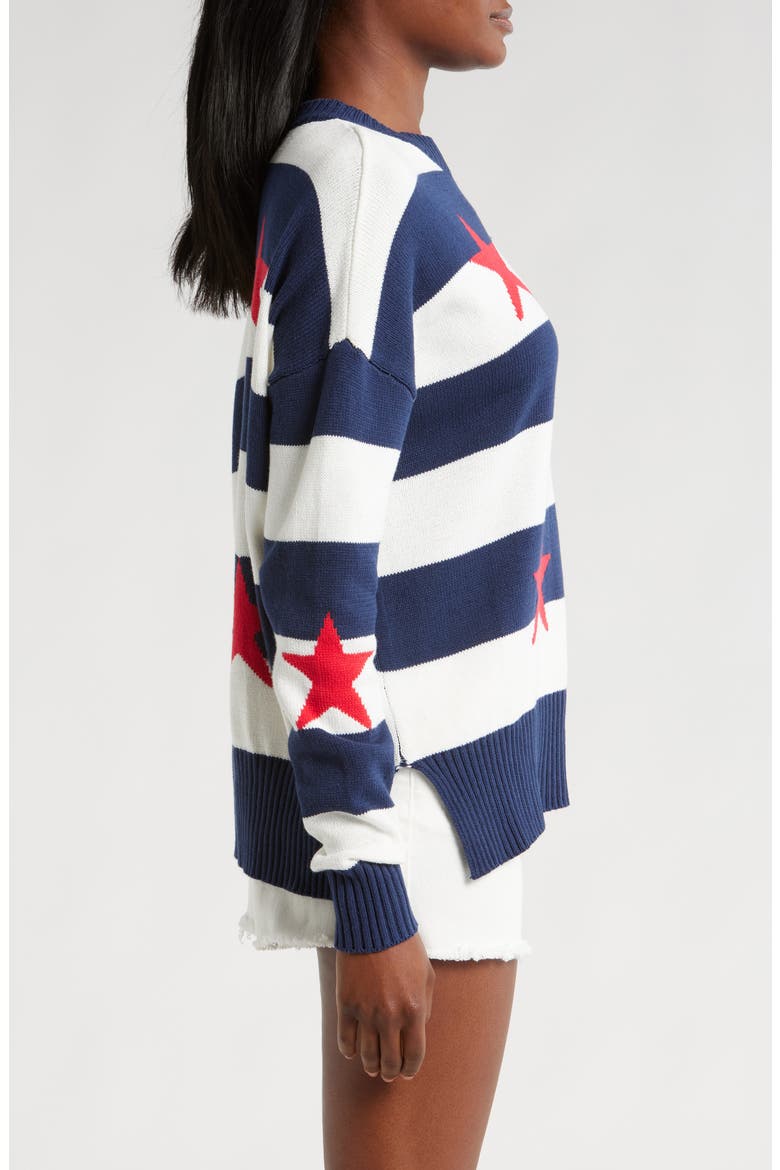 Callie Cotton Blend Sweater, Alternate, color, LIBERTY STARS