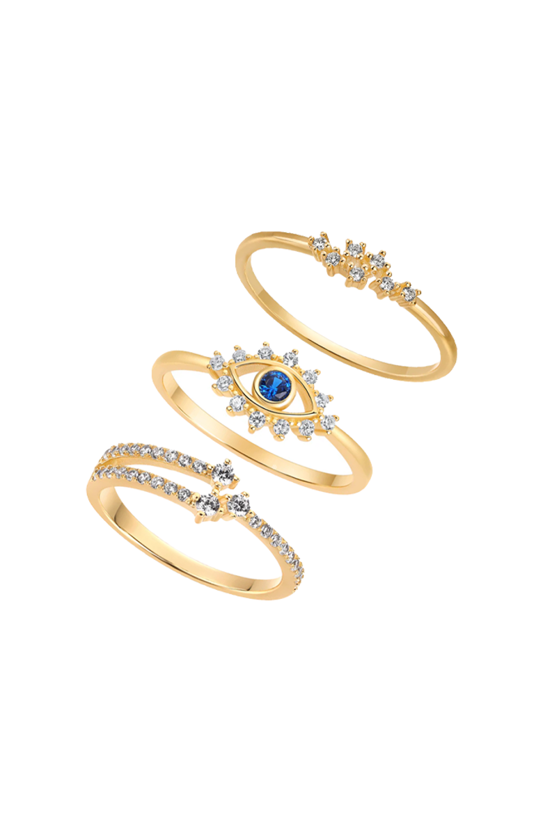 BY ADINA EDEN CZ Mix & Match Rings Combo Set, Main, color, 