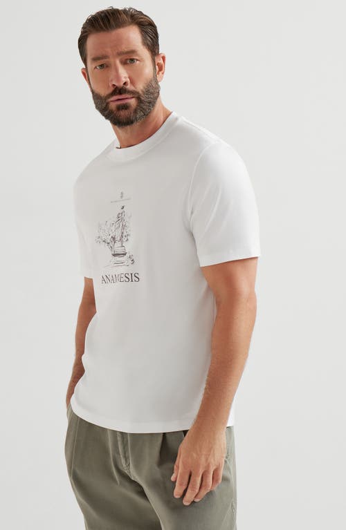 Brunello Cucinelli Statue-print T-shirt In White
