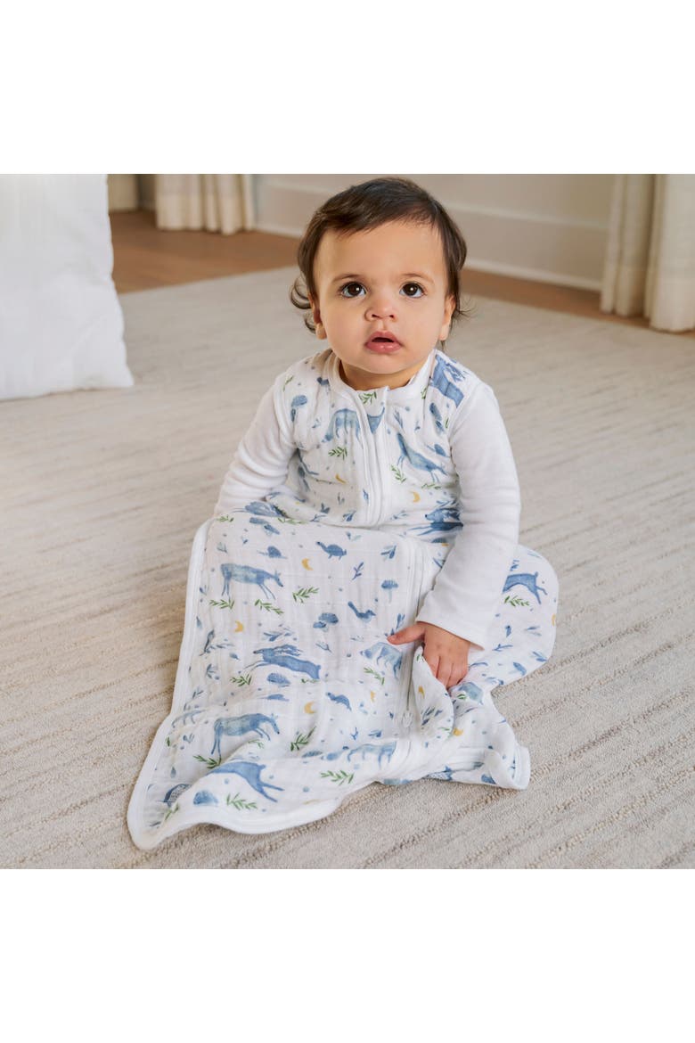 Organic Cotton Muslin Wearable Blanket, Alternate, color, OUTDOORS