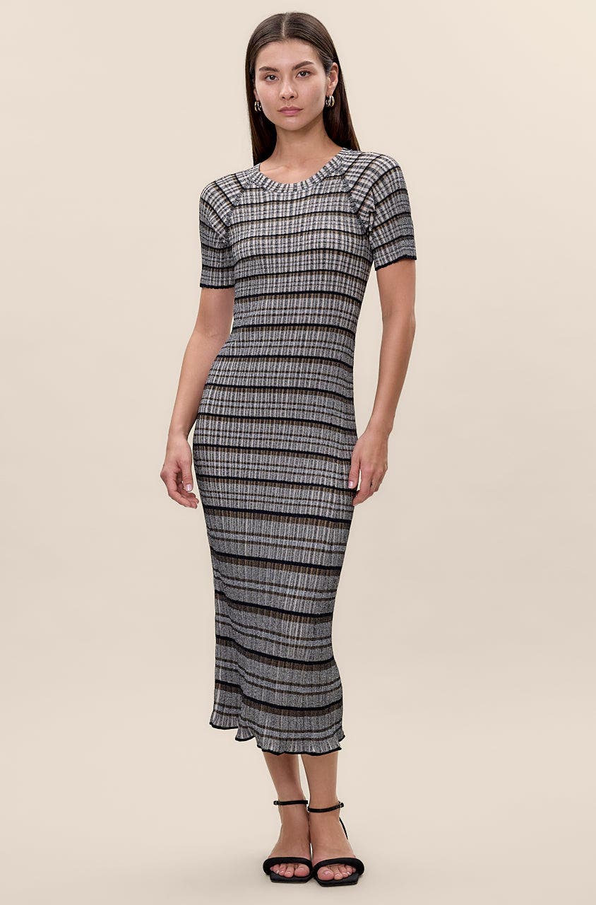 Rebecca Taylor Laine Sweater Dress in Black Multi 