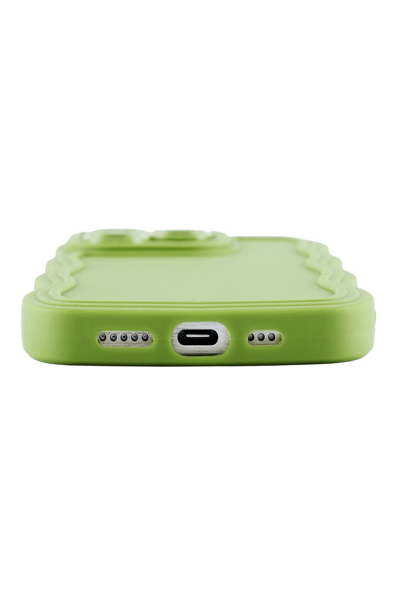 Solid Wavy Bumper iPhone 14 Pro Case, Alternate, color, MATCHA GREEN