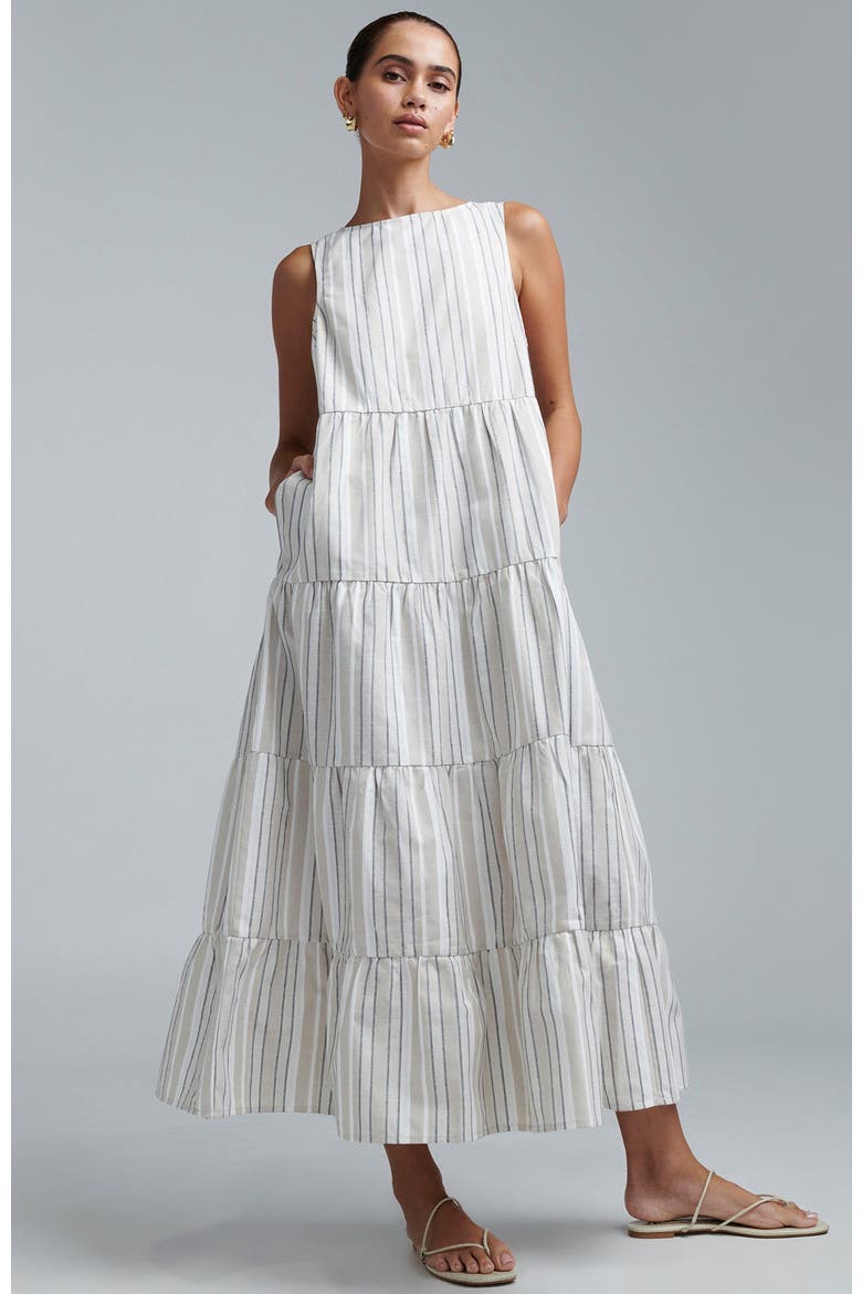 Byron Dress, Main, color, Neutral Stripe