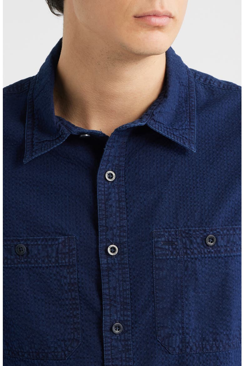 Mason Cotton Seersucker Button-Up Shirt, Alternate, color, ISLAND NIGHT