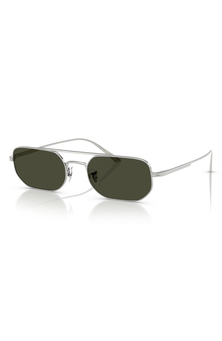 Oliver Peoples 52mm Pillow Sunglasses, Alternate, color, Silver