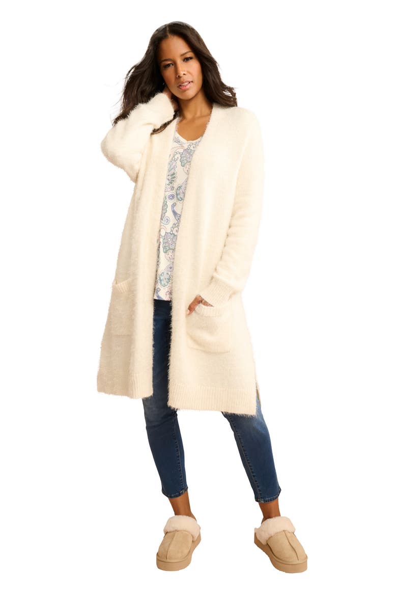 Eyelash Cardigan, Main, color, IVORY