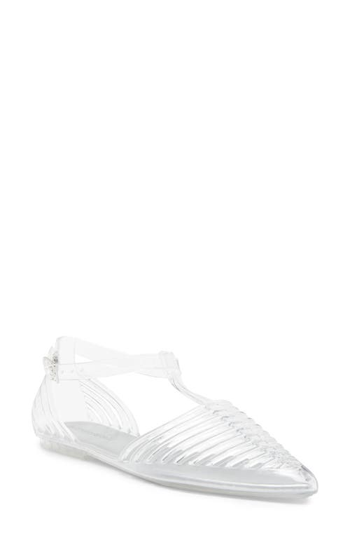 Jeffrey Campbell Squeaky Jelly Flat In Clear