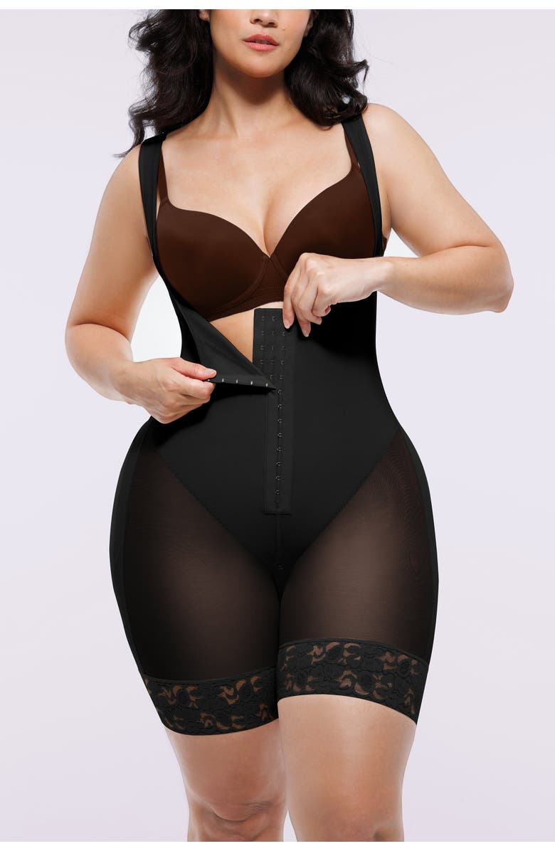 Shapellx AirSlim<sup>®</sup> Extreme Compression Open Bust Bodysuit, Main, color, Black