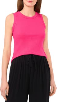 Halogen® Fitted Ribbed Tank Top