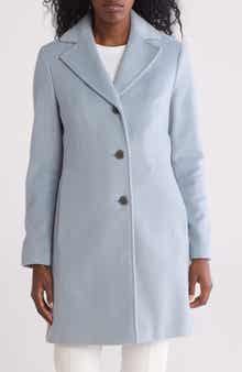 Calvin Klein Notch Wool Blend Coat