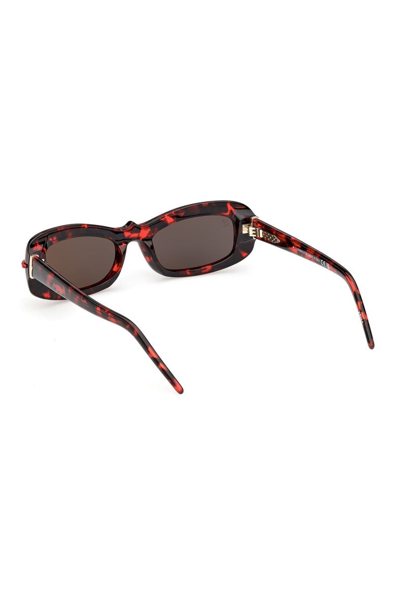 52mm Geometric Sunglasses, Alternate, color, RED HAVANA GOLD / ZEISS SMOKE