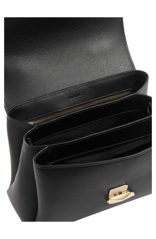 Lk Bennett Darcie Leather Top Handle Bag In Black