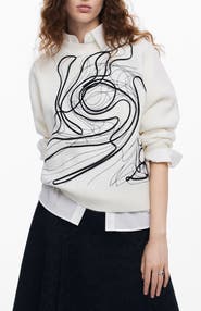 Desigual Montpelier Lacroix Cotton Graphic Crewneck Sweater