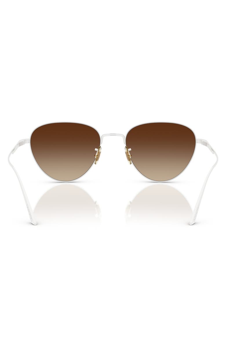 Oliver Peoples 52mm Cat Eye Sunglasses, Alternate, color, White / Dark Brown