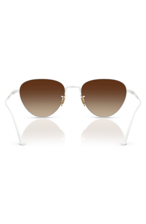 Shop Oliver Peoples 52mm Cat Eye Sunglasses In White/dark Brown
