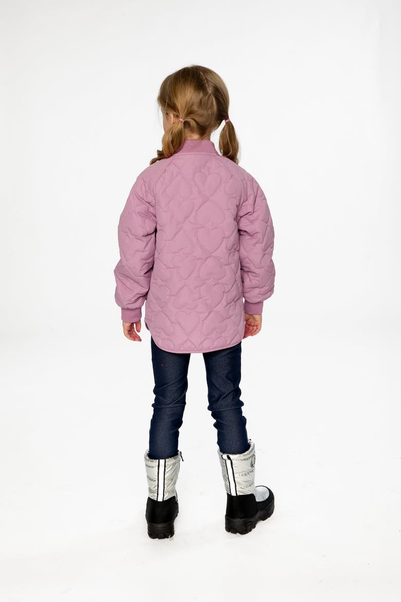 Heart Quilted Raglan Sleeve Zip Pocket Jacket, Alternate, color, Mauve Pink