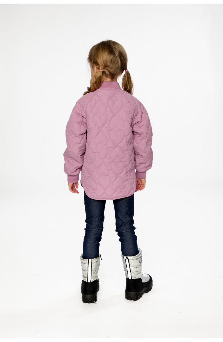 Deux par Deux Heart Quilted Raglan Sleeve Zip Pocket Jacket, Alternate, color,