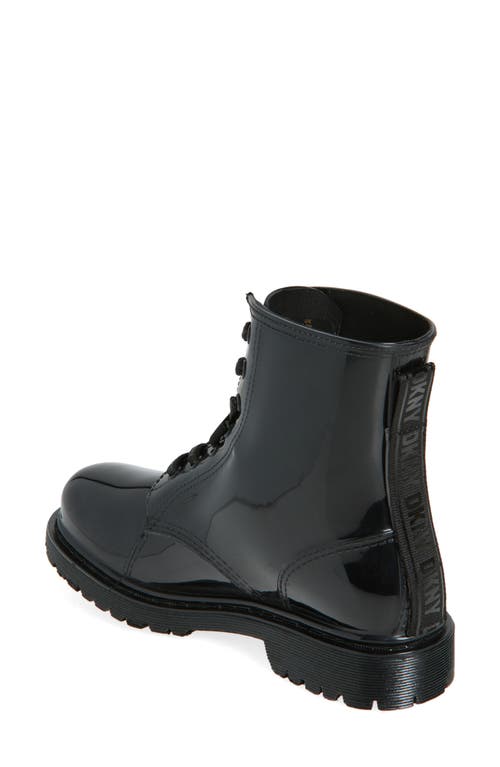 Dkny Tilly Lace-up Rain Boot In Black