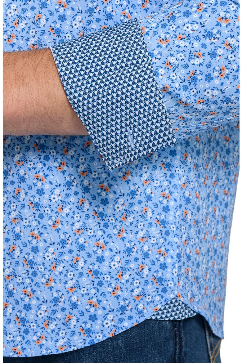 Amber Floral Woven Long Sleeve Basic, Alternate, color, CHAMBRAY BLUE