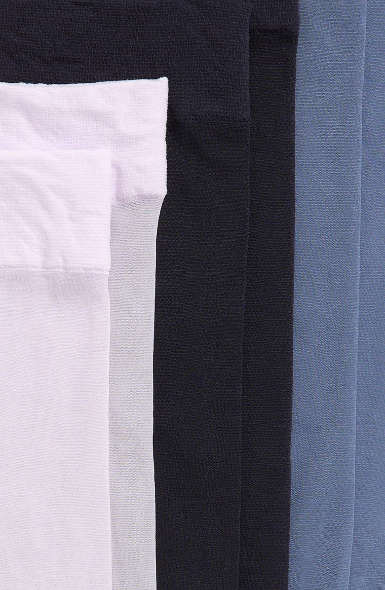 Nordstrom 3-Pack Everyday Sheer Ankle Socks, Alternate, color, Purple- Navy- Blue