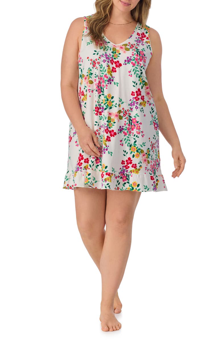 BedHead Pajamas Floral Print Stretch Jersey Chemise, Alternate, color, 