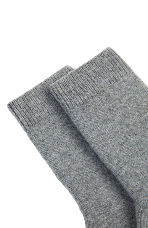Gobi Mongolian Cashmere Basic Socks In Gray