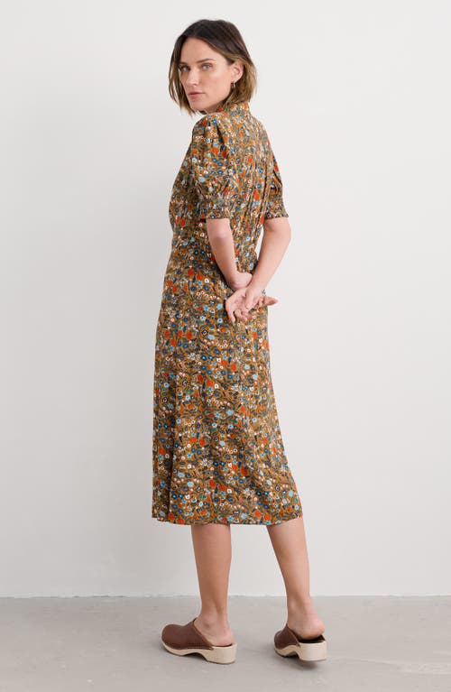Seasalt Cornwall Bridget Print A-line Shirtdress In Burgundy