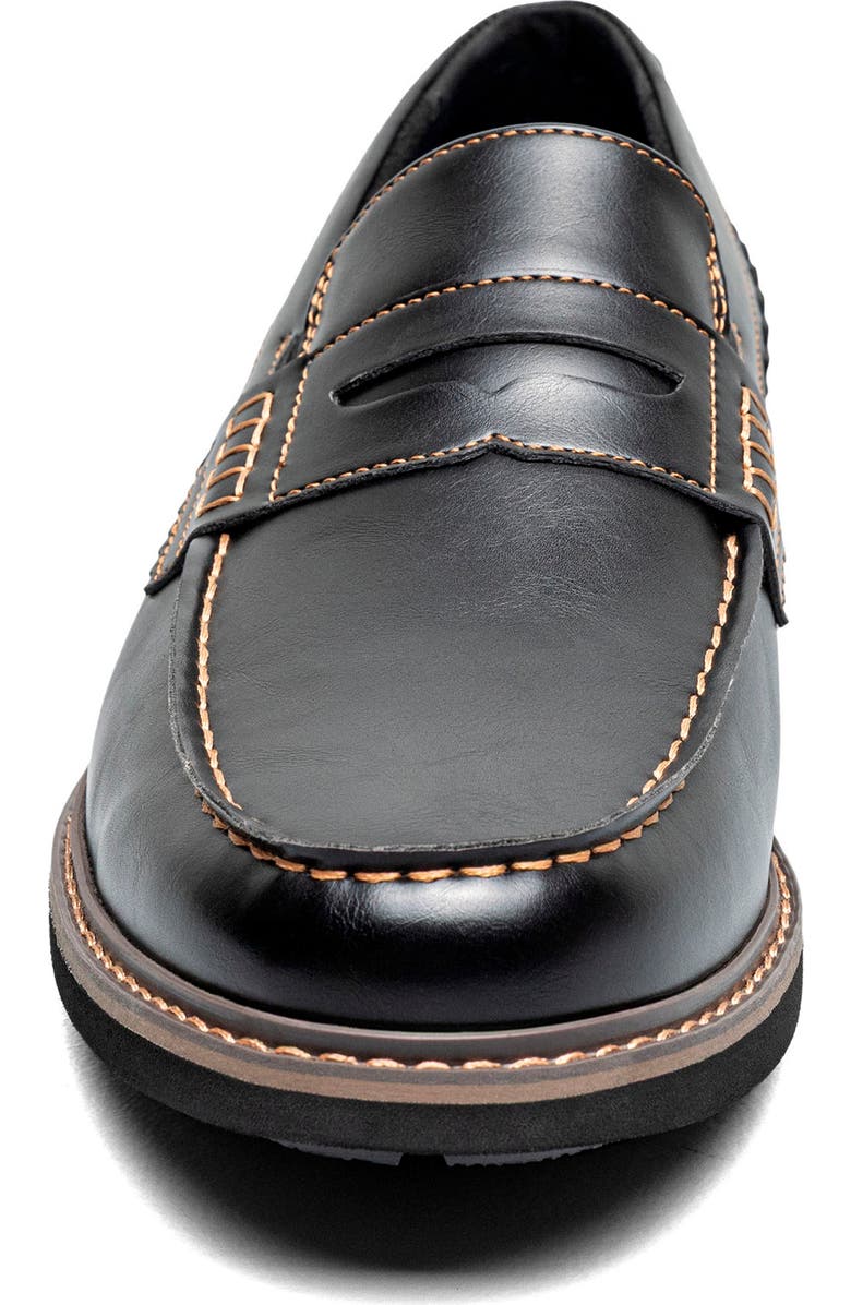 NUNN BUSH Oslo Moc Toe Penny Loafer, Alternate, color, Black