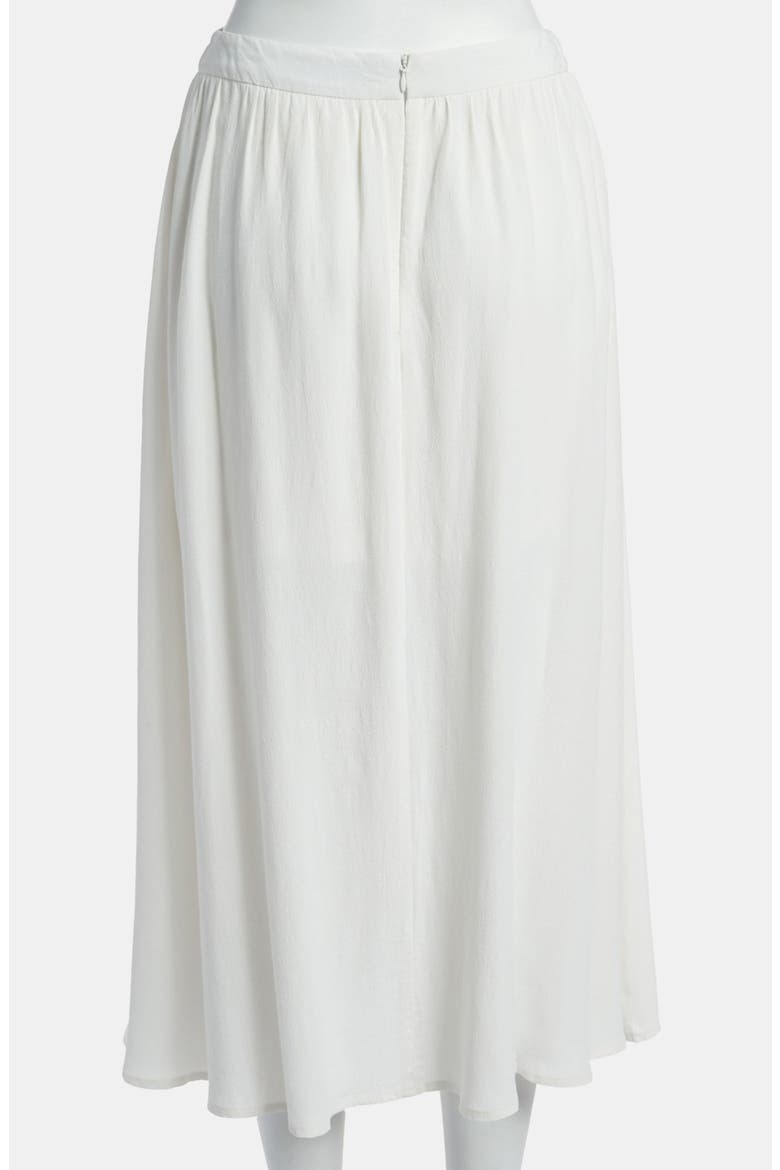 ASTR Slit Front Silk Blend Midi Skirt, Alternate, color, IVORY