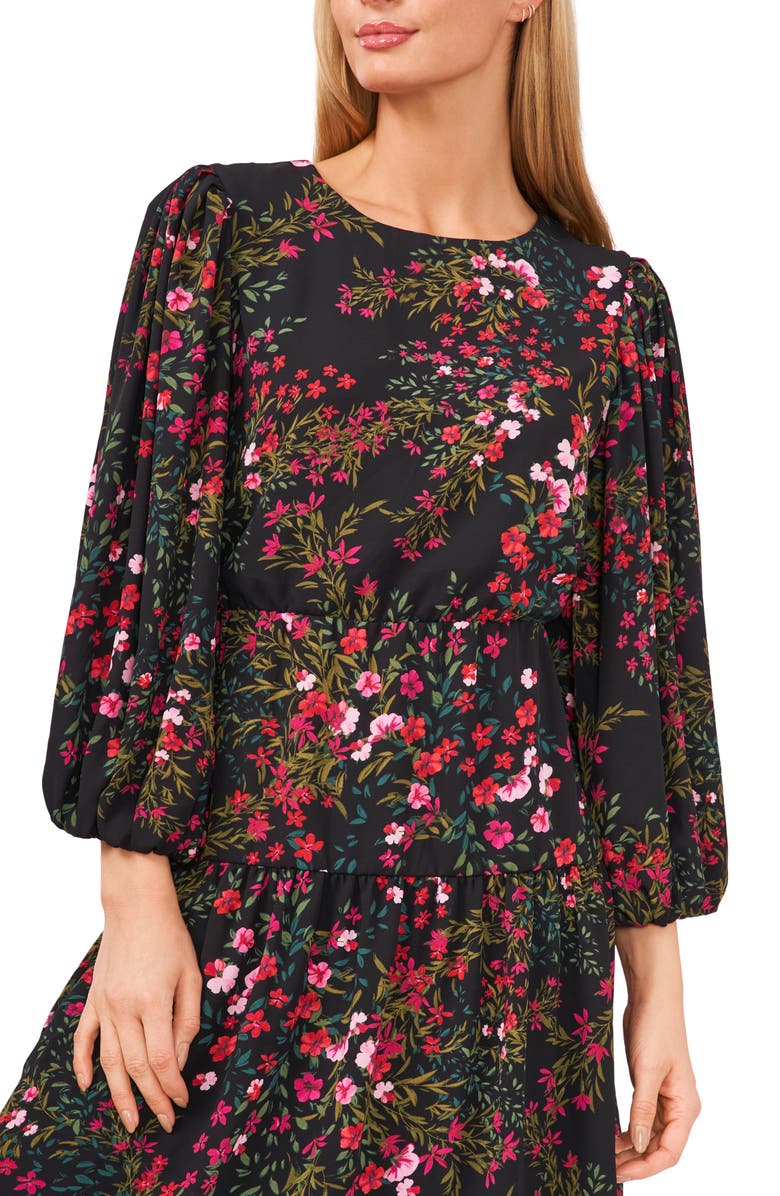 CeCe Ruffle Long Sleeve Minidress, Alternate, color, 