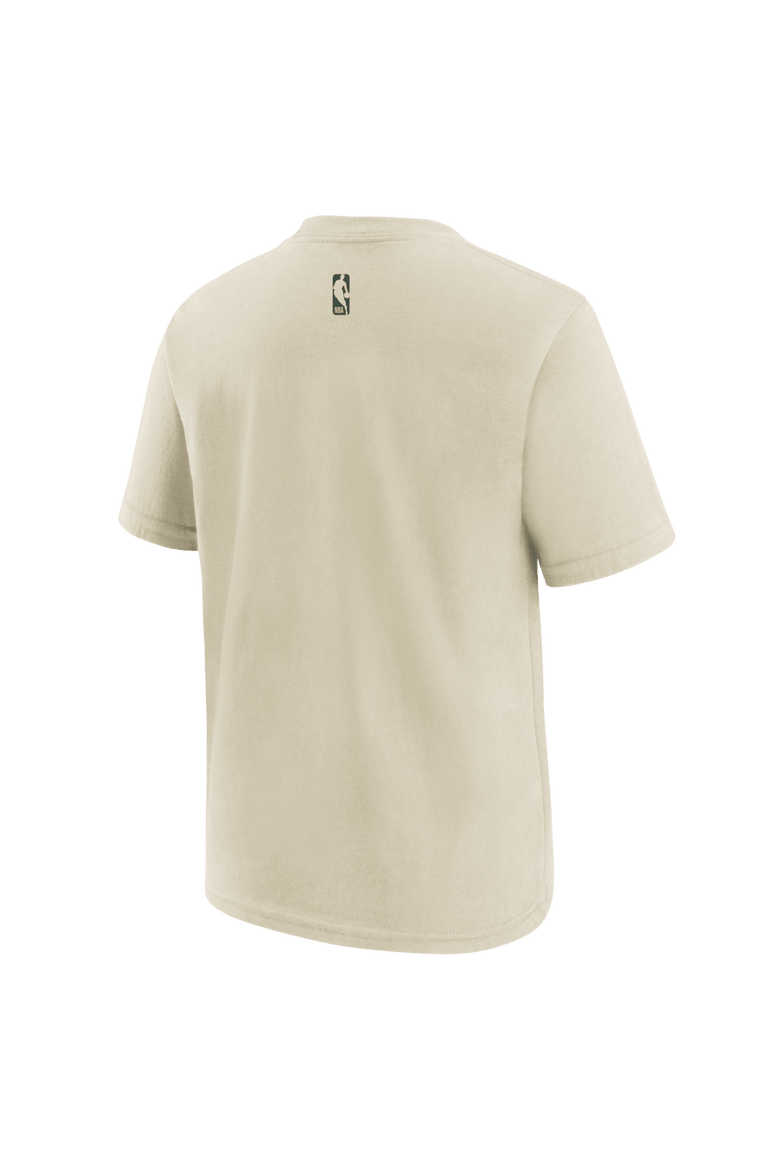 Youth Nike Cream/Hunter Green Milwaukee Bucks 2025/26 City Edition Max90 T-Shirt, Alternate, color, Hunter Green